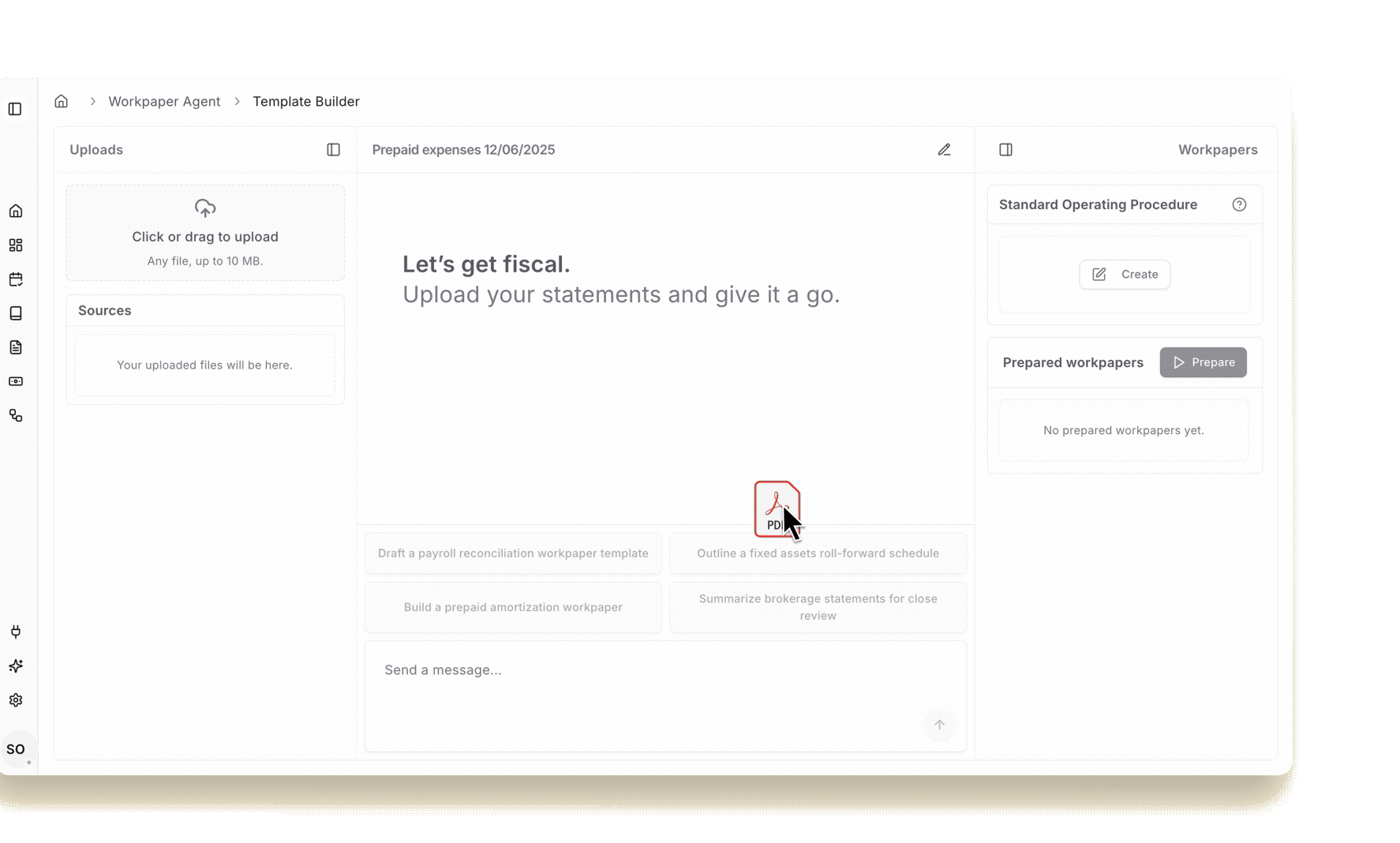 Extract bank statement to spreadsheet output